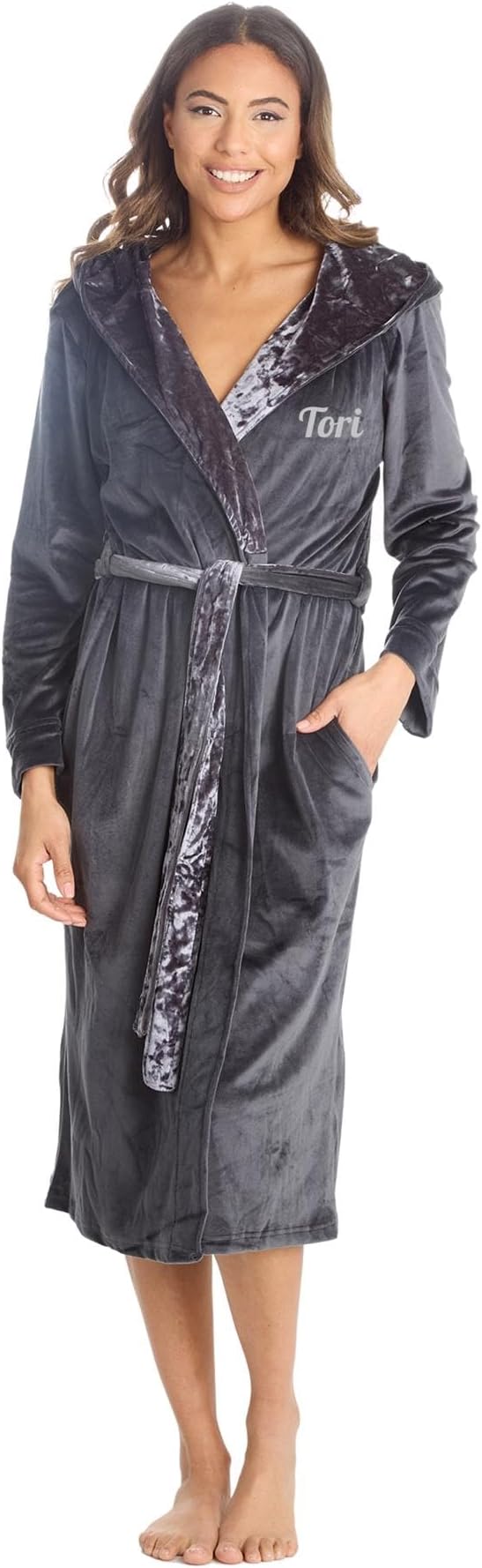 Style It Up Personalised Womens Robe Dressing Gown - Super Soft and Warm Fleece Bathrobe - Ideal for Gifting - Available in Range of Sizes and Colours