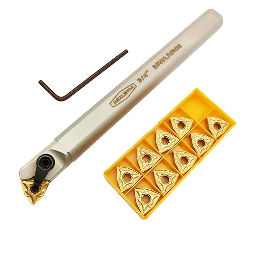 3/4" Lathe Internal Boring Bar Turning Tool Holder S20R-MWLNR08 with Indexable Carbide Turning Insert WNMG432