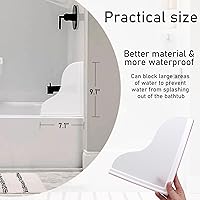 Vista 2 de Kit de protección contra salpicaduras de ducha, protectores grandes contra salpicaduras para bañera, impermeables, autoadhesivos, protectores