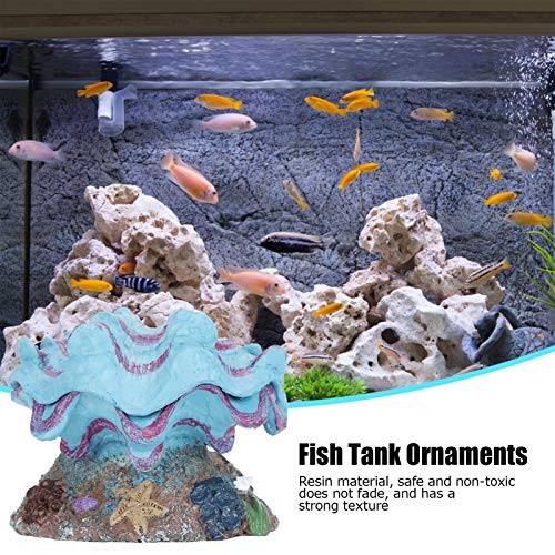 Aquarium Resin Shell Pearl, fácil de limpar não tóxico Borbulhador de conchas de aquário para aquári