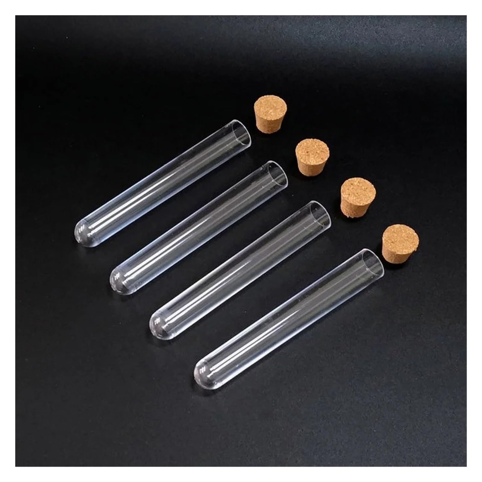 100 Sztuk/partia 15x100mm Lab Plastikowa Probówka Z Korkiem, DIA15mm PC Labware Party Candy Bottle Bath Salt Fiolki Ślubny Prezent Tuba