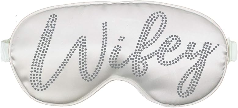 Bride Gift Sleep Mask - Crystal Wifey White Sleep Mask - Bachelorette Party Supplies Blackout Eye Mask - WhiteRS Wfy