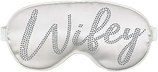 Bride Gift Sleep Mask - Crystal Wifey White Sleep Mask - Bachelorette Party Supplies Blackout Eye Mask - White(RS Wfy)