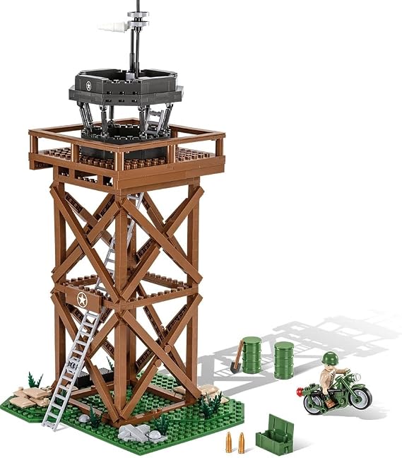 BRICKCOMPLETE COBI Set of 3 3048 M3A1 Stuart, 3044 Sherman M4 A1 & 3042 US Air Support Centre
