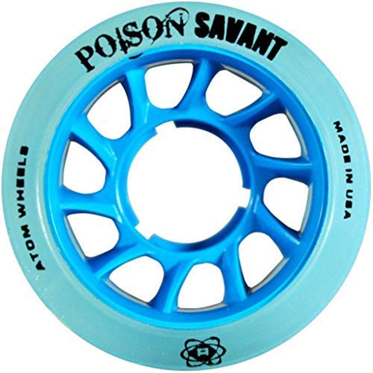 Atom Skates Poison Savant Skate Wheels Blue Set of 4