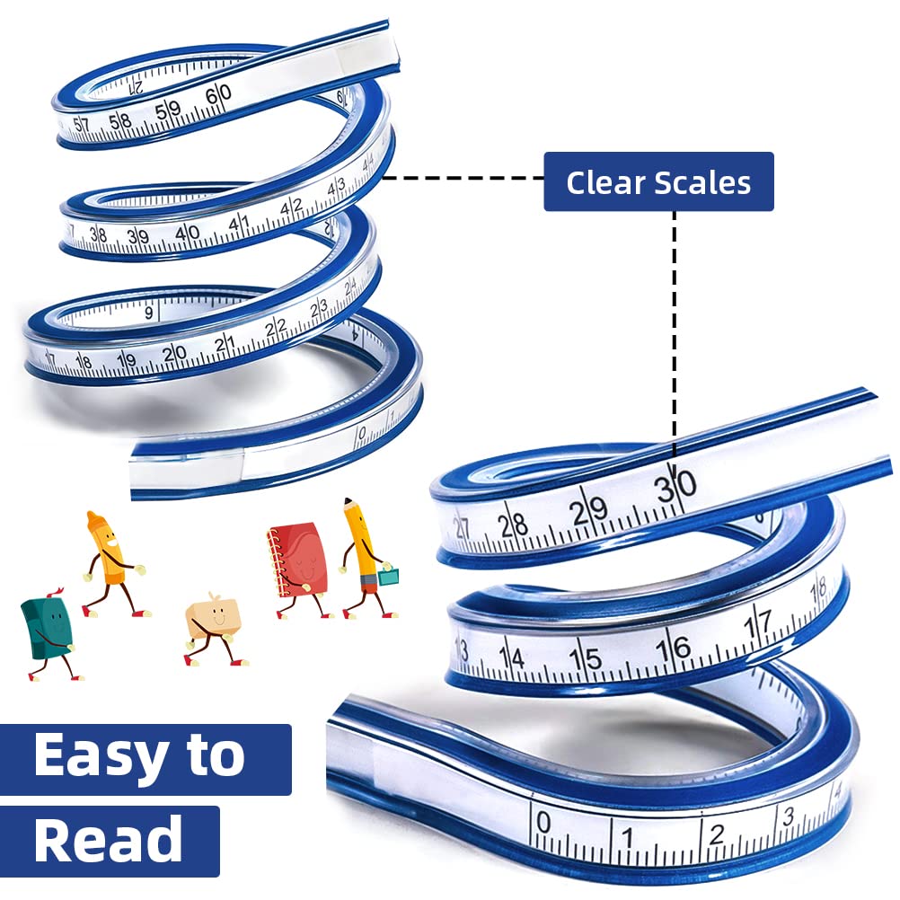 Règle Courbe Flexible 60 Cm - Pour Dessin, Couture, Ingénierie - Vinyle Incassable Et Pliable