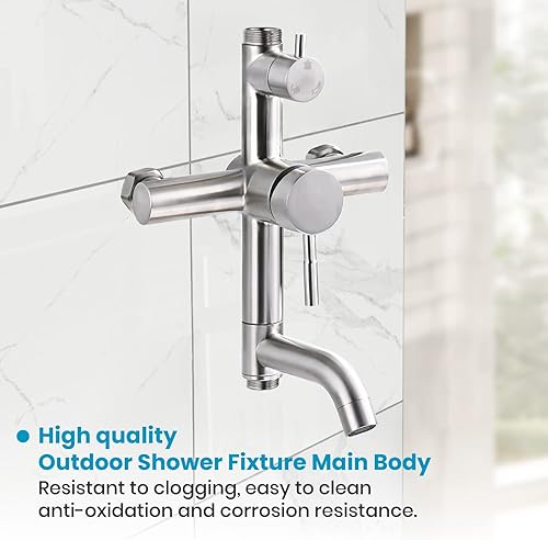 Miniatura 8 de gotonovo Juego de accesorios de ducha de acero inoxidable 304 negro mate con desviador de ducha, 1 mango, mezclador de ducha, kit de reparación