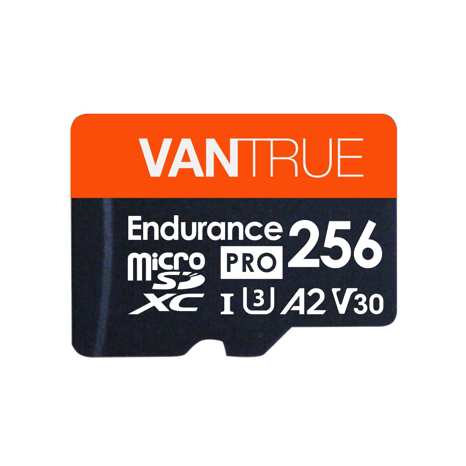 Vantrue 256GB microSD UHS-I U3 V30 Class 10 4K UHD Video High Speed Transfer Monitoring SD Card with Adapter for Dash Cams, Body Cams, Action Camera, Surveillance & Security Cams
