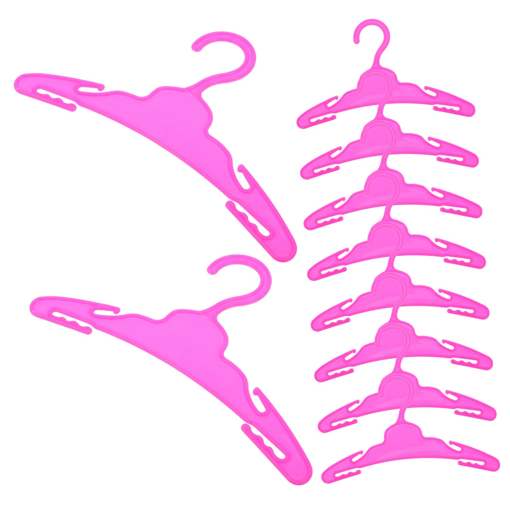 COSMEVIVI 10pcs Doll Clothing Hangers Miniature Coat Hangers for Dolls Girl Clothes Holder Plastic Mini for 18 Inch