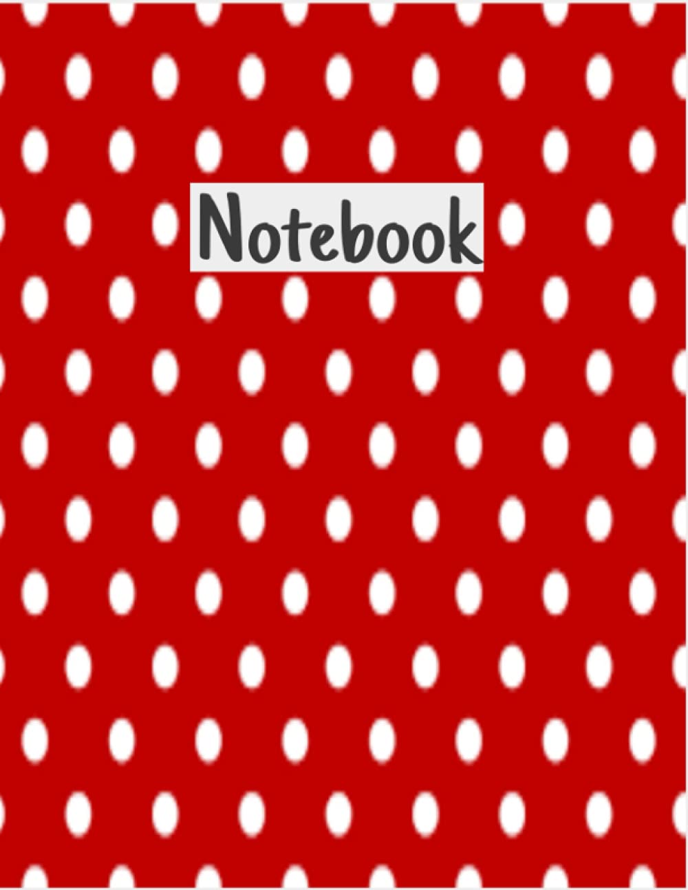 Red and White Polka Dot Notebook: Lined Blank Paper