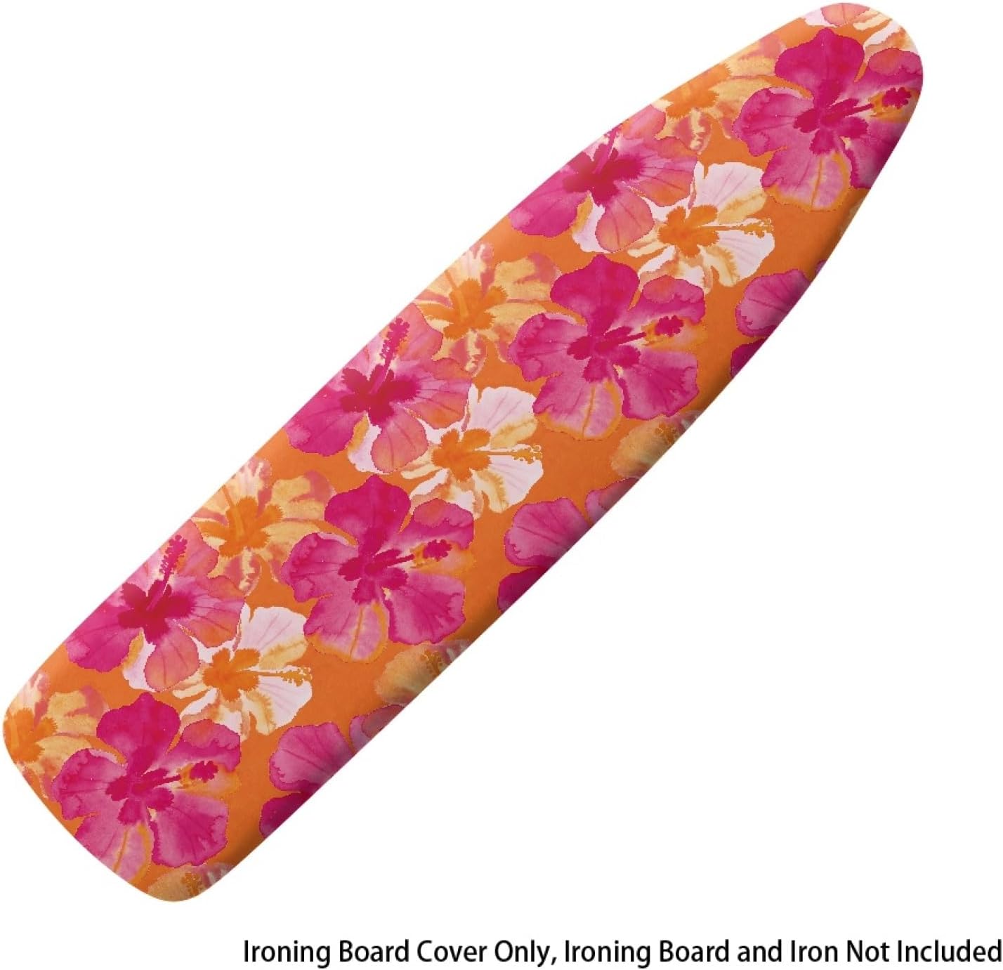 Flowers Ironing Board Cover,16"x55" Standard Ironing Board Cover with Elastic Edge and Hook and Loop Fasteners, Scorch & Stain Resistant, Polyester Home Ironing Board Covers, Trendy Floral Sketch