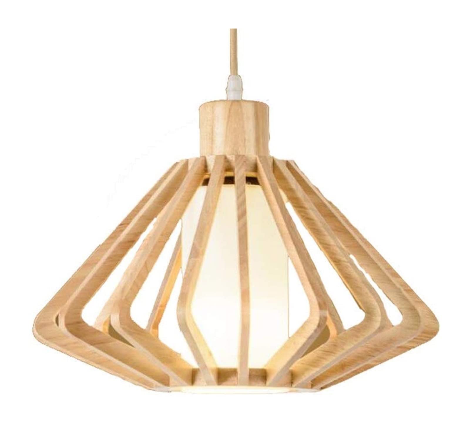Lustre rustique en bois de haute qualité au style géométrique durable