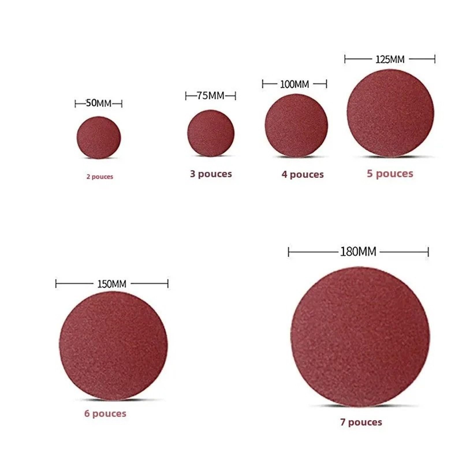 10/20/50 PCS Schleifscheiben 2/3/4/5/6/7 Zoll Klettverschluss 40-2000 Körnung Schleifpapier For Exzenterschleifer Holzarbeiten Polieren(50 Pieces,60_5 INCH 125MM)