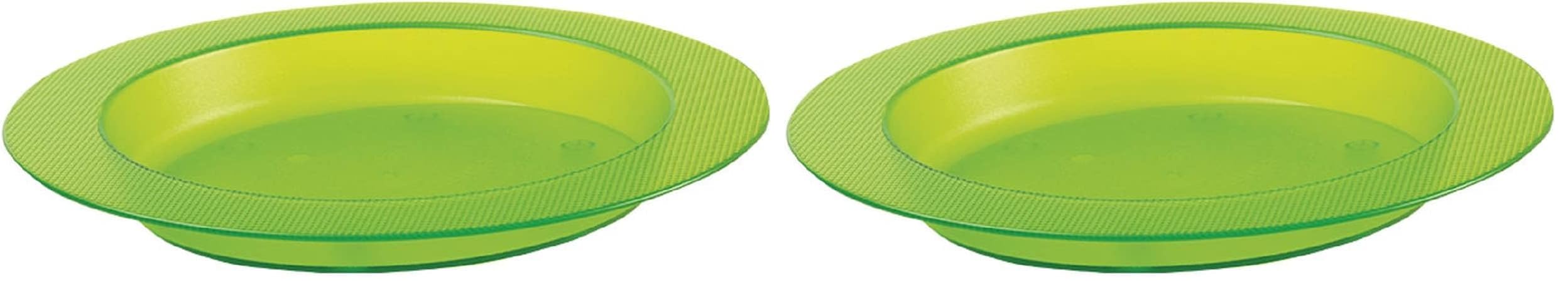 Assiette ergonomique a rebord blanc de la marque identites vaisselle adaptee lot de 2
