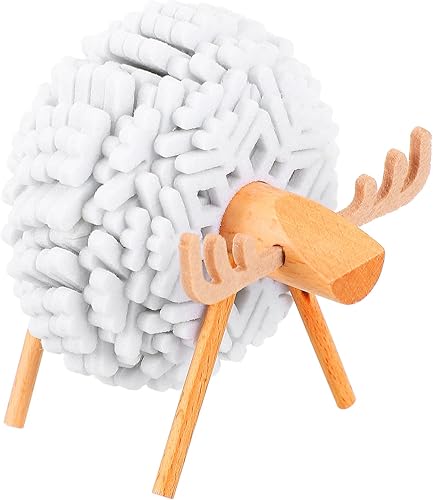 Juego de posavasos absorbentes de fieltro 3D con forma de oveja en forma de taza, tapete divertido  Almohadilla de aislamiento, salvamanteles,