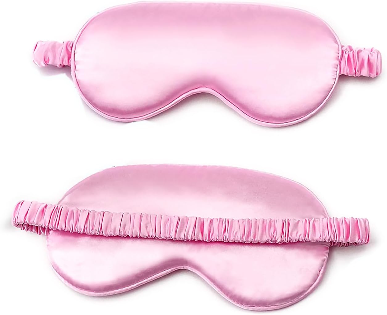 Silk Sleep Mask, Silk Sleeping Mask with Adjustable Strap, Sleeping Aid Blindfold for Nap, Sleep Mask for Women to Full Night’s Sleep, Travel and Nap.(1PC) (Pink)