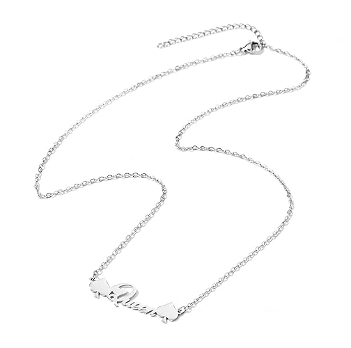 Queen of Spades Necklace - Gold Plated or Silver Colored Stainless Steel Queen of Spades Pendant Necklace - Silver
