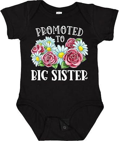 Amazon.com: inktastic Body de bebé promocionado a la hermana mayor con  flores : Ropa, Zapatos y Joyería