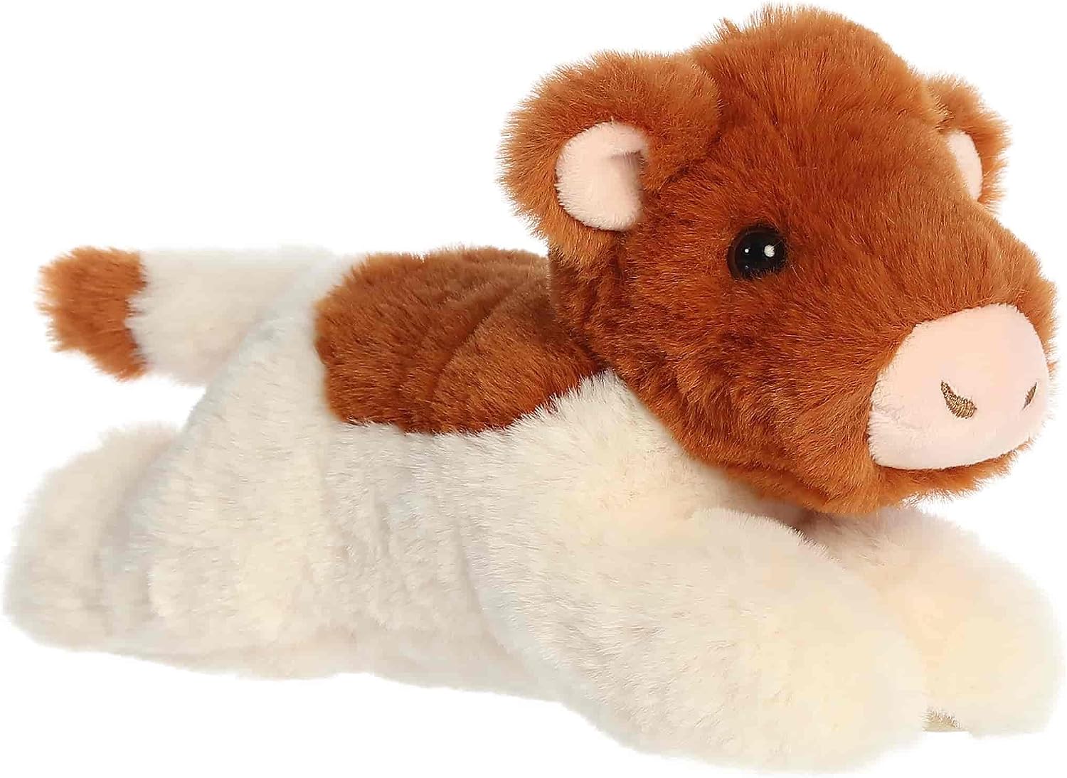 Aurora® Adorable Mini Flopsie™ Wyatt Longhorn Calf™ Stuffed Animal - Mini Companions Ready for Playful Adventures - for Kids All Ages, Toddlers, Adults, and Families - Brown 8 Inches