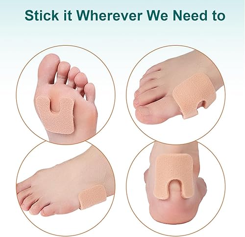 Miniatura 4 de 20 almohadillas de herradura para pies, cojines de callos Moleskin para pies, almohadillas metatarsianas 3 en 1, almohadillas de fieltro para pies,