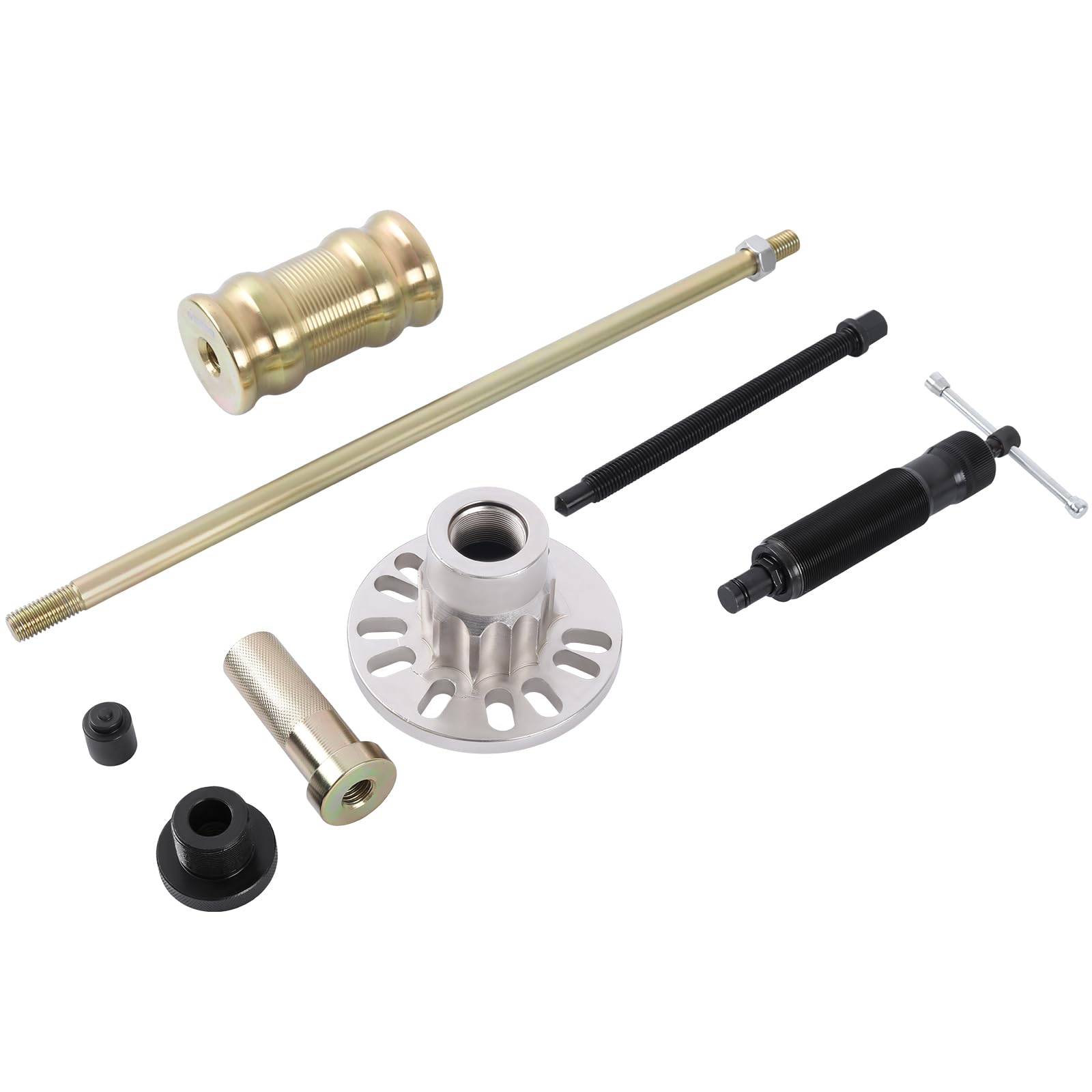TECPO 3 in 1 Radlager Abzieher Satz Hydraulischer Ausdrücker Set Antriebswellen Radnaben abziehen KFZ Demontage Montage Werkzeug Hydraulikspindel Ausdrückspindel