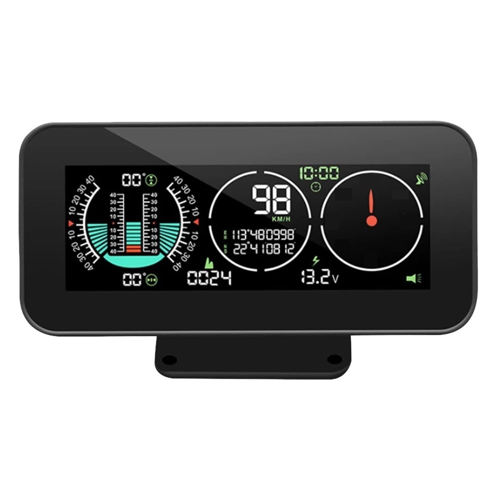 Velocímetro GPS, Accesorios Todoterreno, Pantalla HUD Head Up For Coche, Alarma De Exceso De Velocidad M60, Medidor Digital De Pendiente De Velocidad, Brújula, Inclinómetro para todos los vehículos