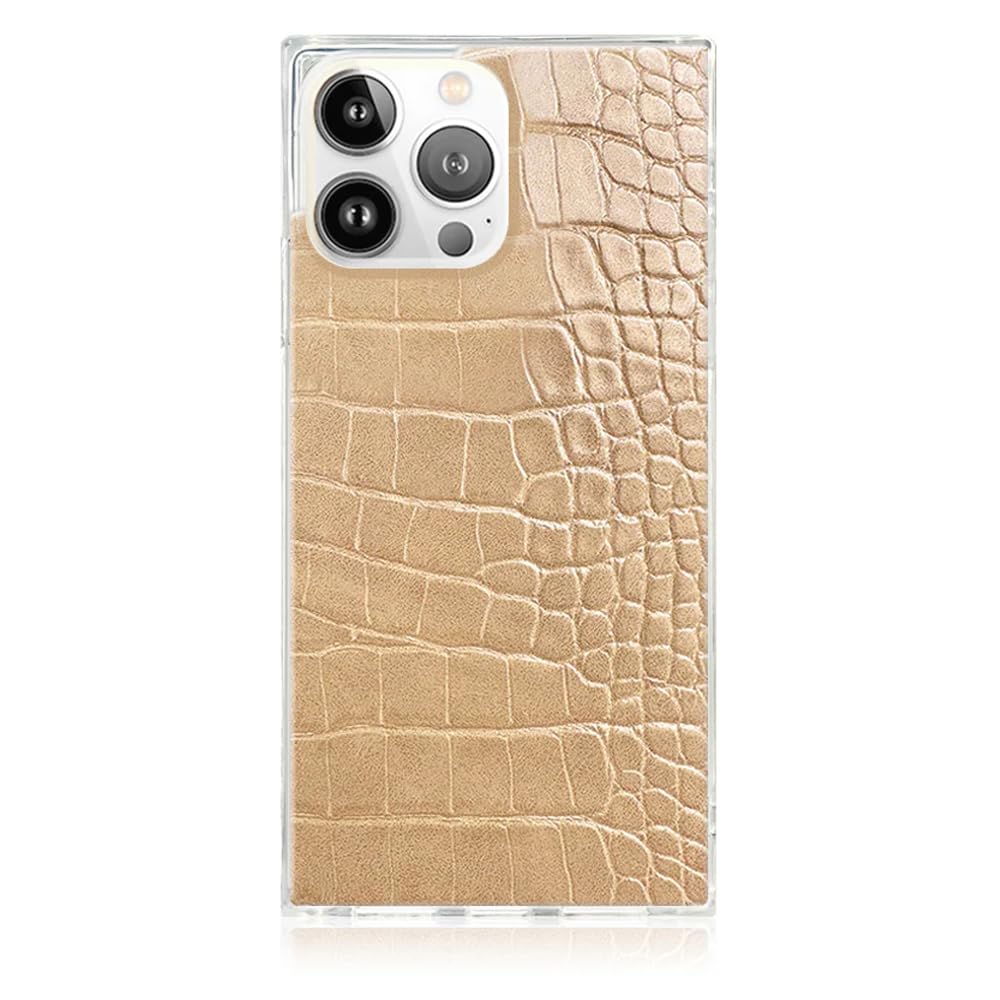 Amazon.com: Flaunt Official Square Protective Case - Compatible with iPhone  15 Pro - Faux Crocodile Leather Finish - Wireless Charging - Stylish Drop  Tested Shockproof Phone Case - (Tan Crocodile) : Cell Phones & Accessories