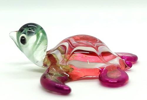 Miniatura 3 de Figuras diminutas en miniatura de tortuga, mar, animales soplados a mano, arte de vidrio soplado a mano, regalo coleccionable para decorar el hogar