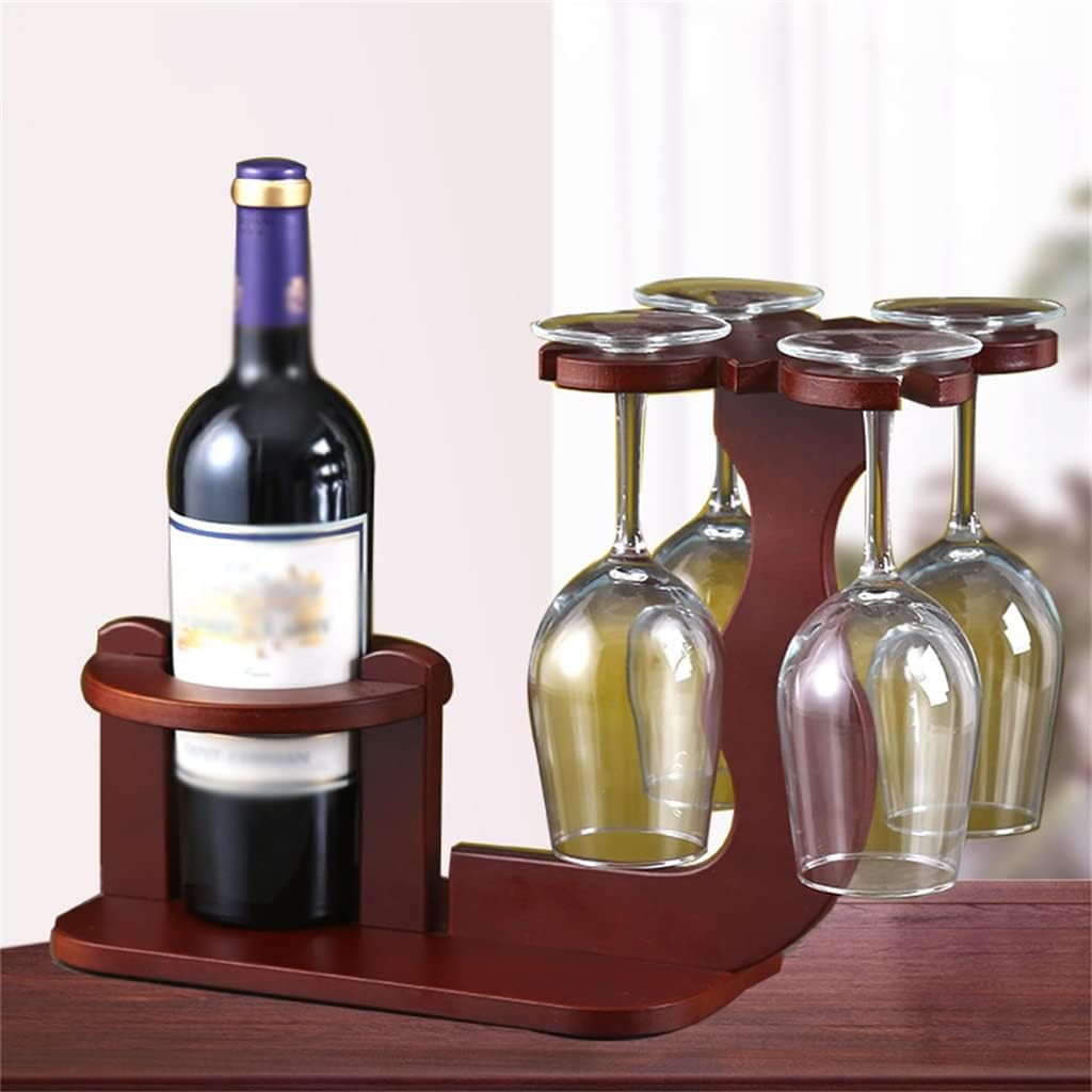 Red Wine Glass Rack Upside Down Goblet Hanging red Ornaments European-Style Solid Wood Display