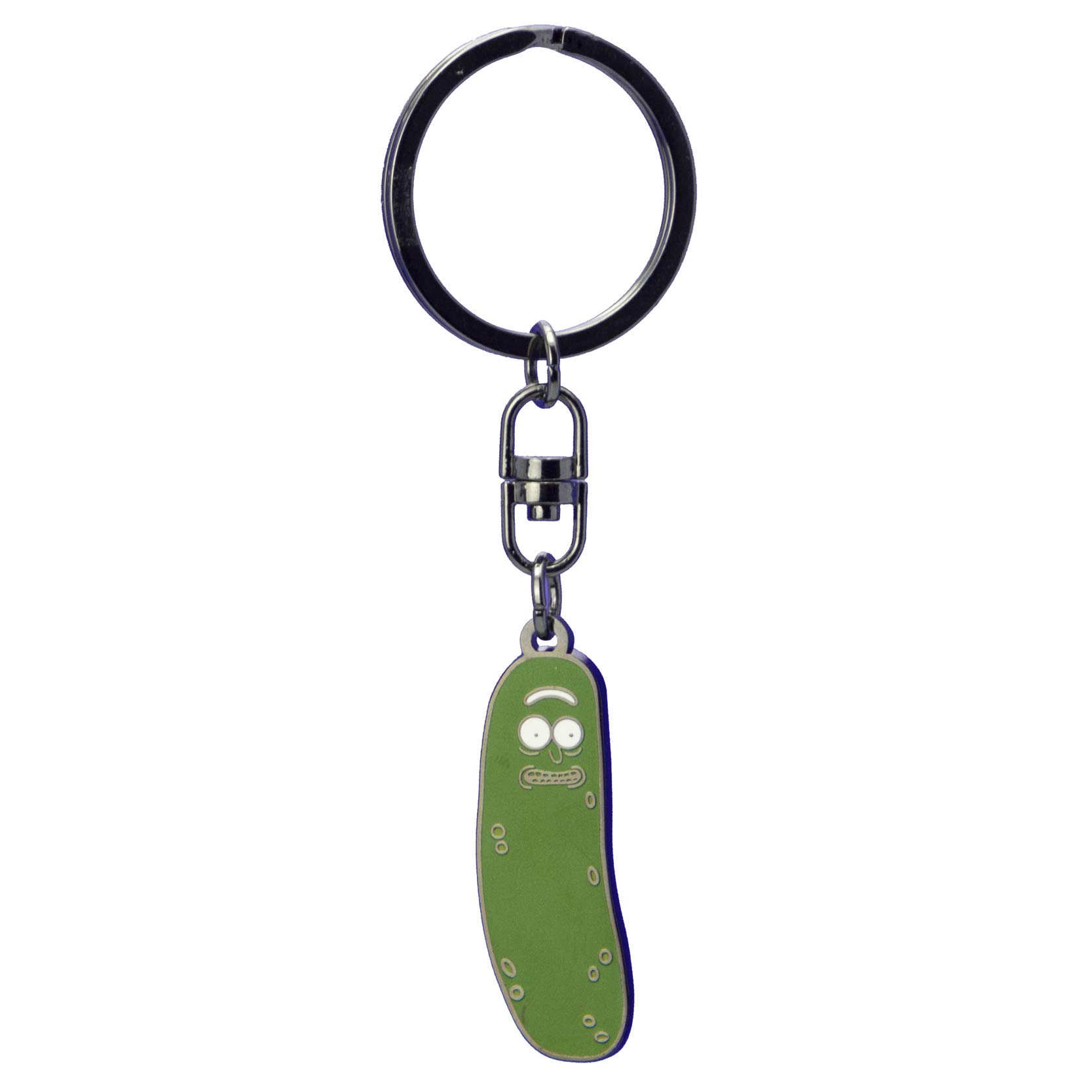 Porte-clés Pickle Rick pour ne plus perdre vos clés de maison grâce à sa couleur verte flash - 4
