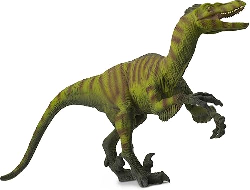 Miniatura 1 de Safari Ltd. Figura de dinosaurio Velociraptor  Figura detallada de plástico de 12.5 pulgadas  Divertido juguete de juego del período cretáceo para