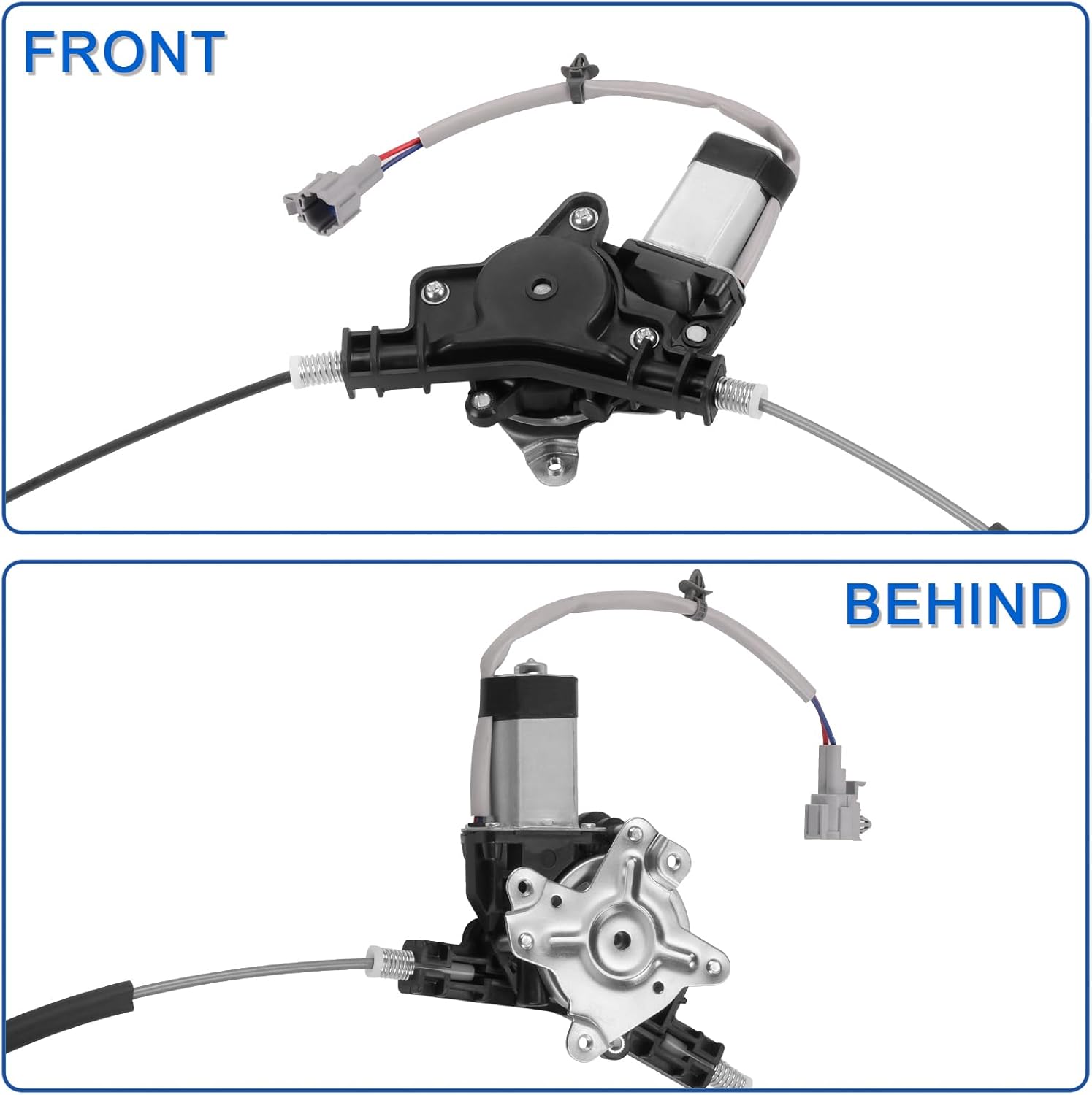 Obaee 748-980 Rear Left Driver Side Power Window Motor and Regulator Assembly Compatible with Nissan Armada 2005-2015/ Nissan Titan 2004-2015/ Nissan Pathfinder Armada 2004, Replace OE 827217S000