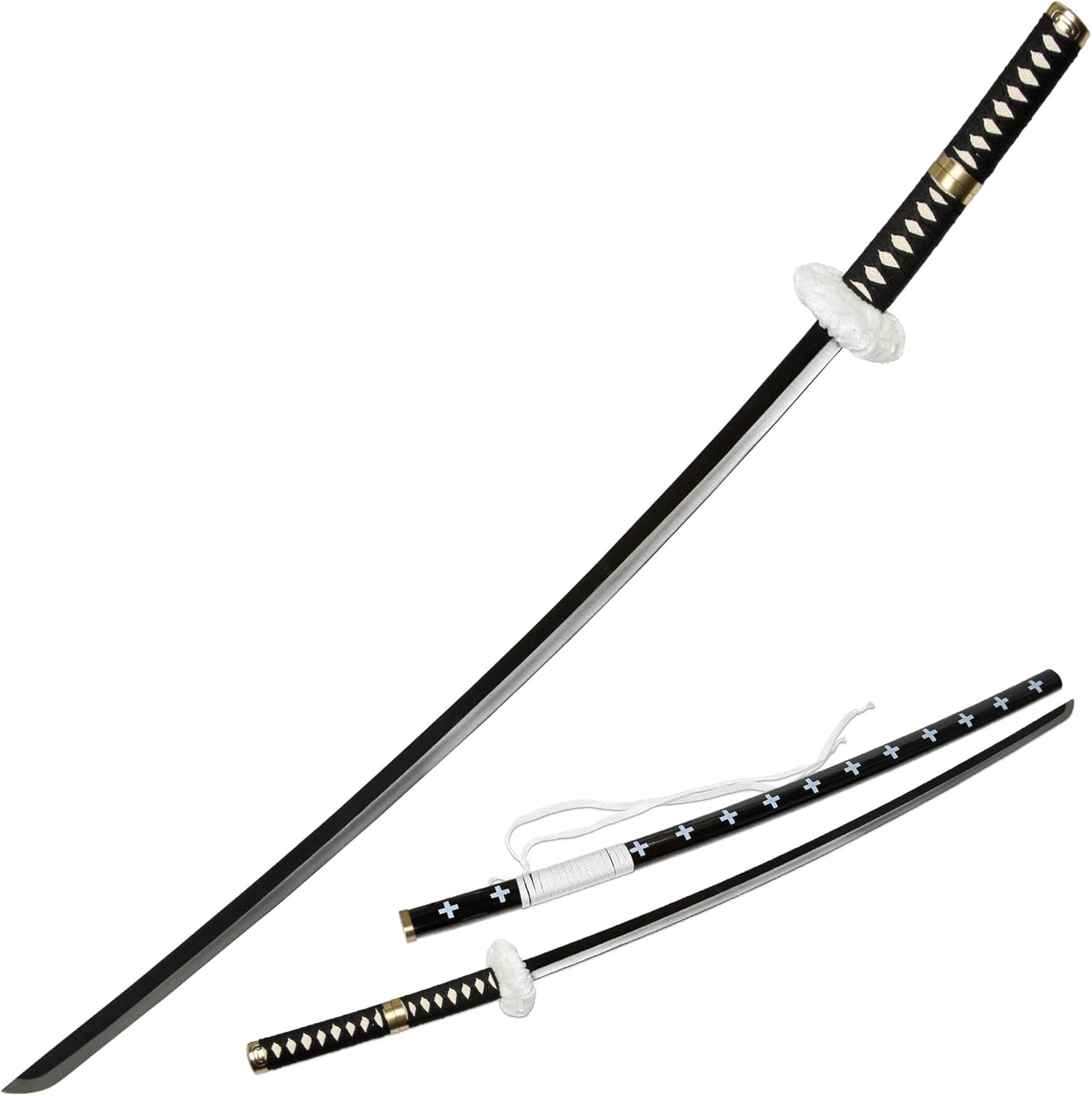 Swords and more One Piece Trafalgar Law Sword Black Handle 96 cm Trafalgar Law Kikoku Nodachi
