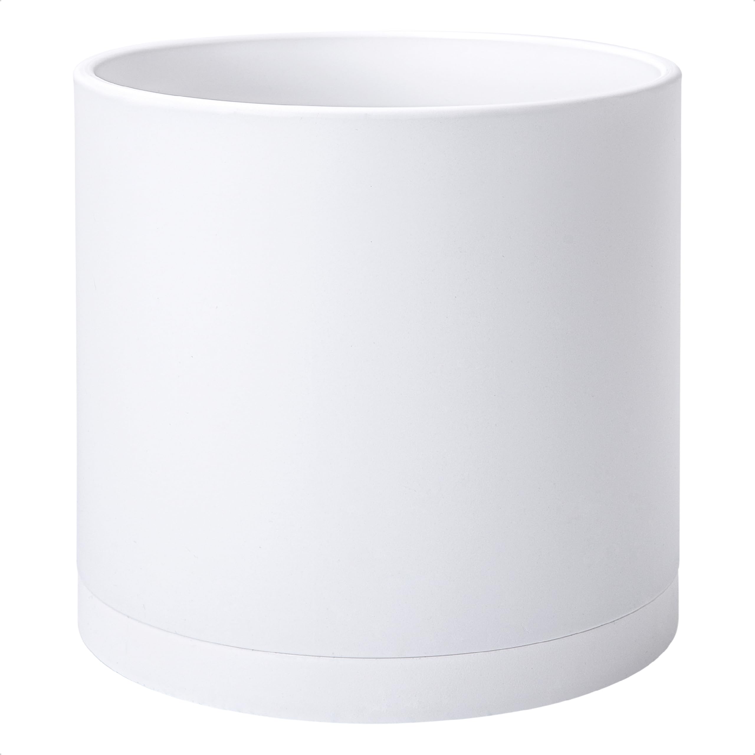 D'vine Dev 14 Inch White Plastic Planter