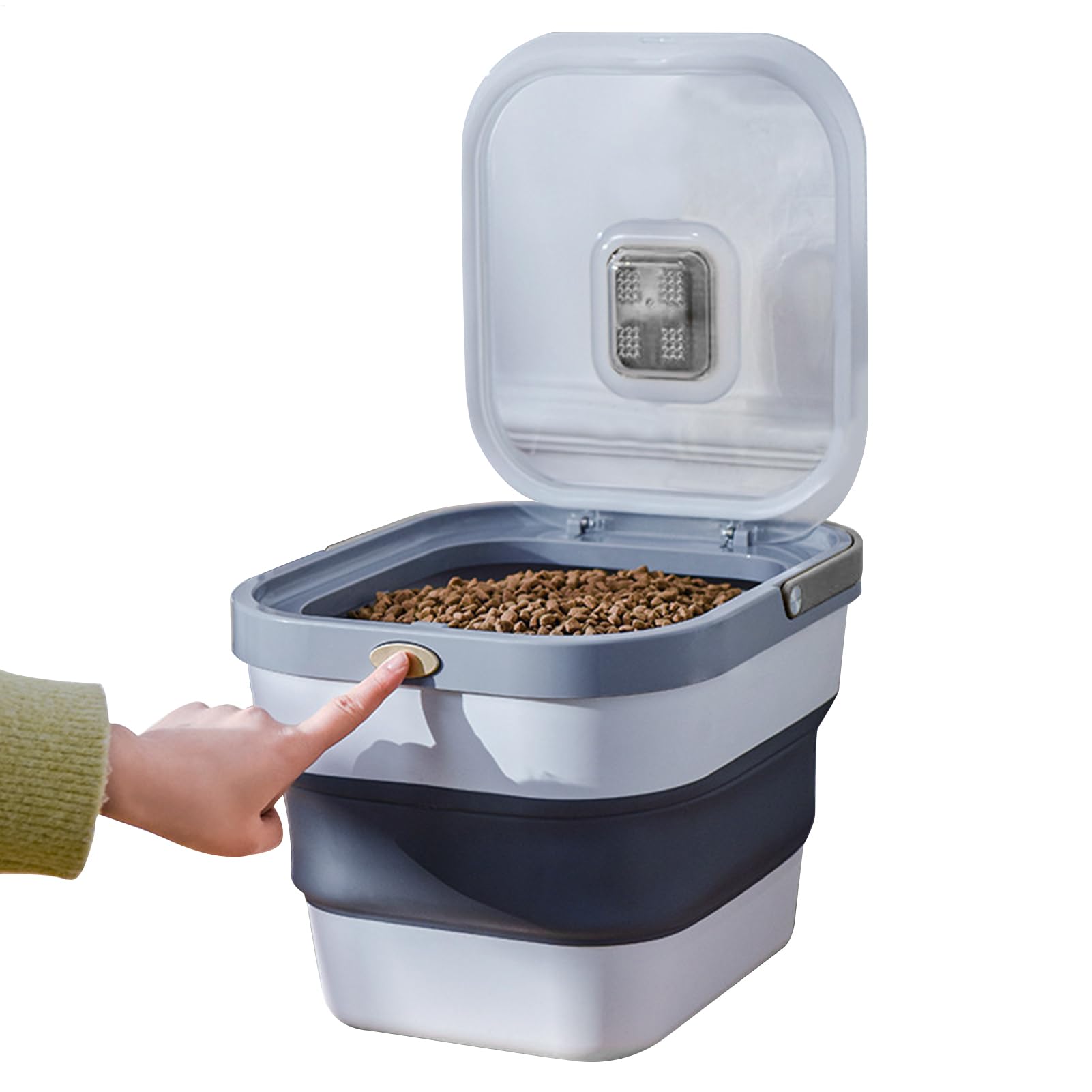 Contenedor de almacenamiento hermético y plegable para alimentos para