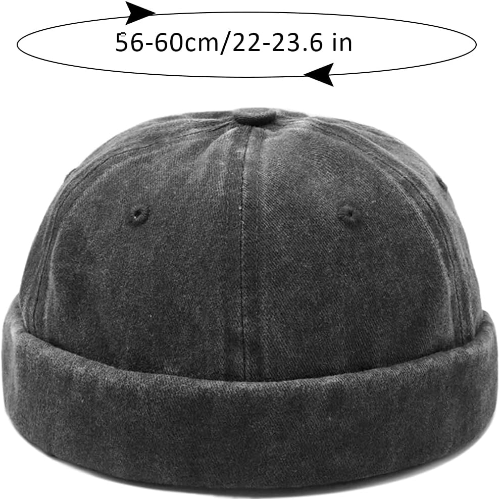 Dome Brimless Hats For Men & Women - Sailor Docker Beanie Style Caps (2-Pack)