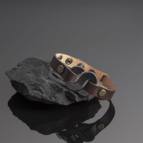 Miniatura 3 de Pulsera Shungite de cuero natural ajustable - Neutralización 5GWi-Fi - Normalización de frecuencia cardíaca - Piedras rusas genuinas de Shungite -