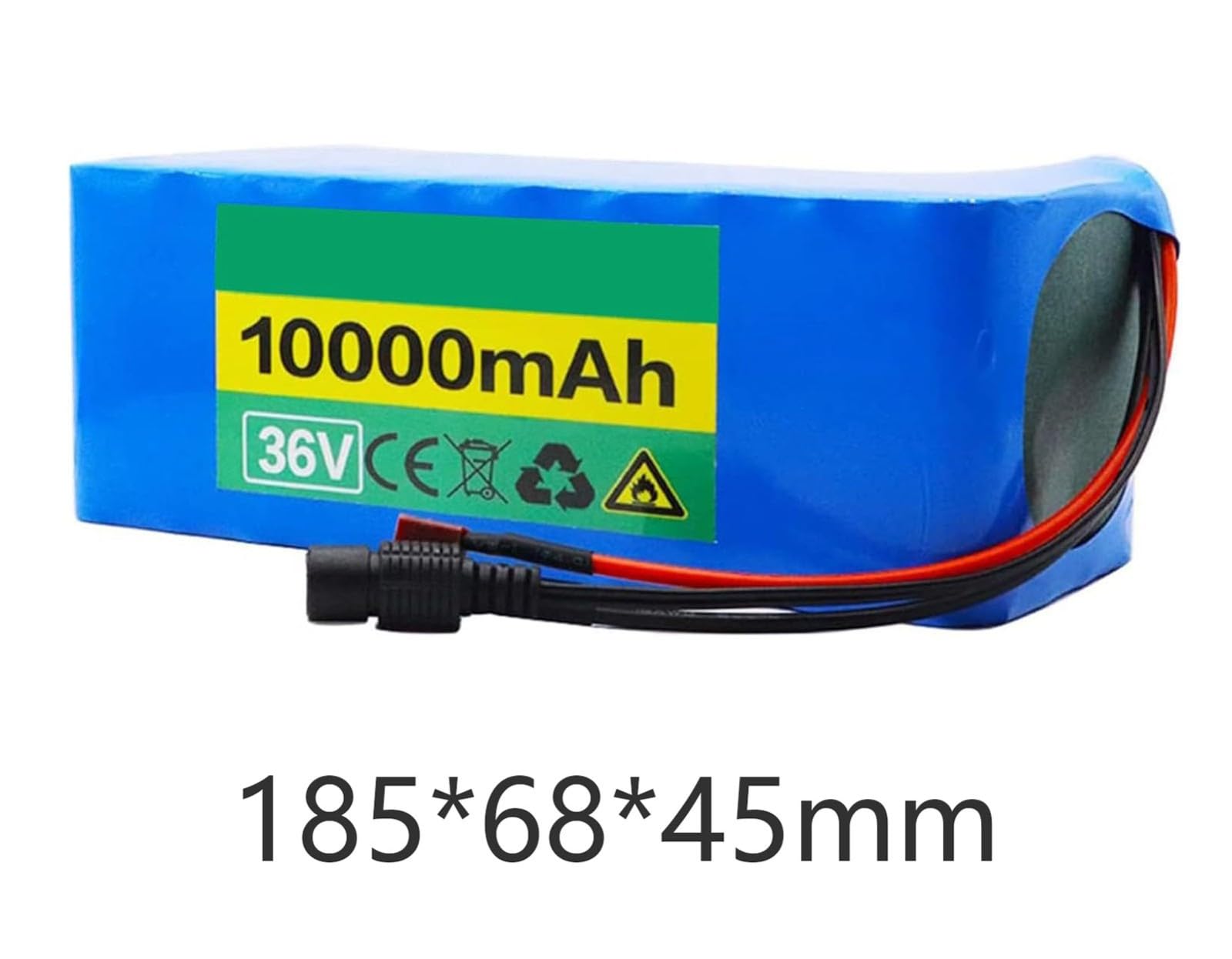 Batteria Ebike 36V 10Ah Batteria Per Bicicletta Elettrica 36V 10S2P Batteria Impermeabile PVC BMS Incorporato Con Caricabatteria