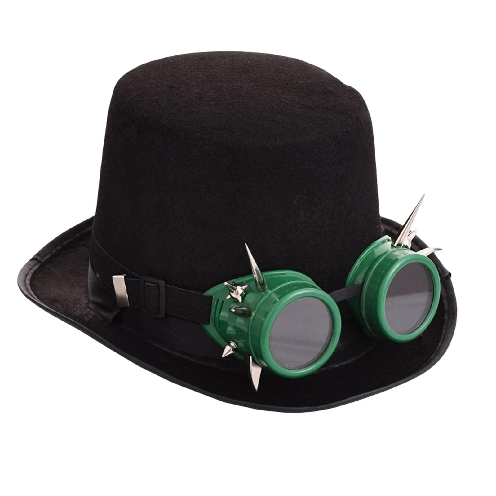 Sombrero Steampunk Accesorio de Cosplay Gótico Sombrero Fedora Trilby Goggles Desmontables de Fieltro Adecuado para