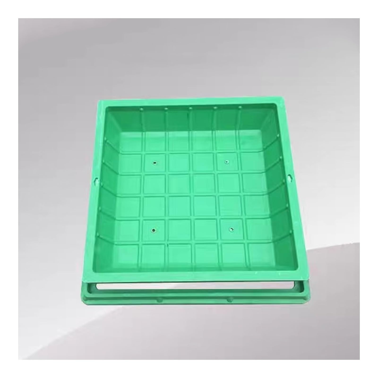 GBRSXYIP Decorative Round/Square Manhole Cover - Heavy-Duty Recessed Sewage Basin Lid Load-Bearing Fall-Resistant for Yard Driveway Pavement (50x50CM/19.7x19.7IN)
