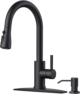 FORIOUS Black Kitchen Faucet Pull Down Sprayer 1