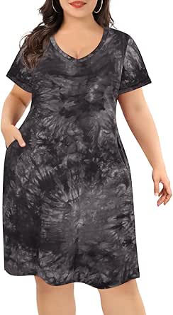Dresses With Pockets CARCOS Plus Size Dresses For Curvy Women