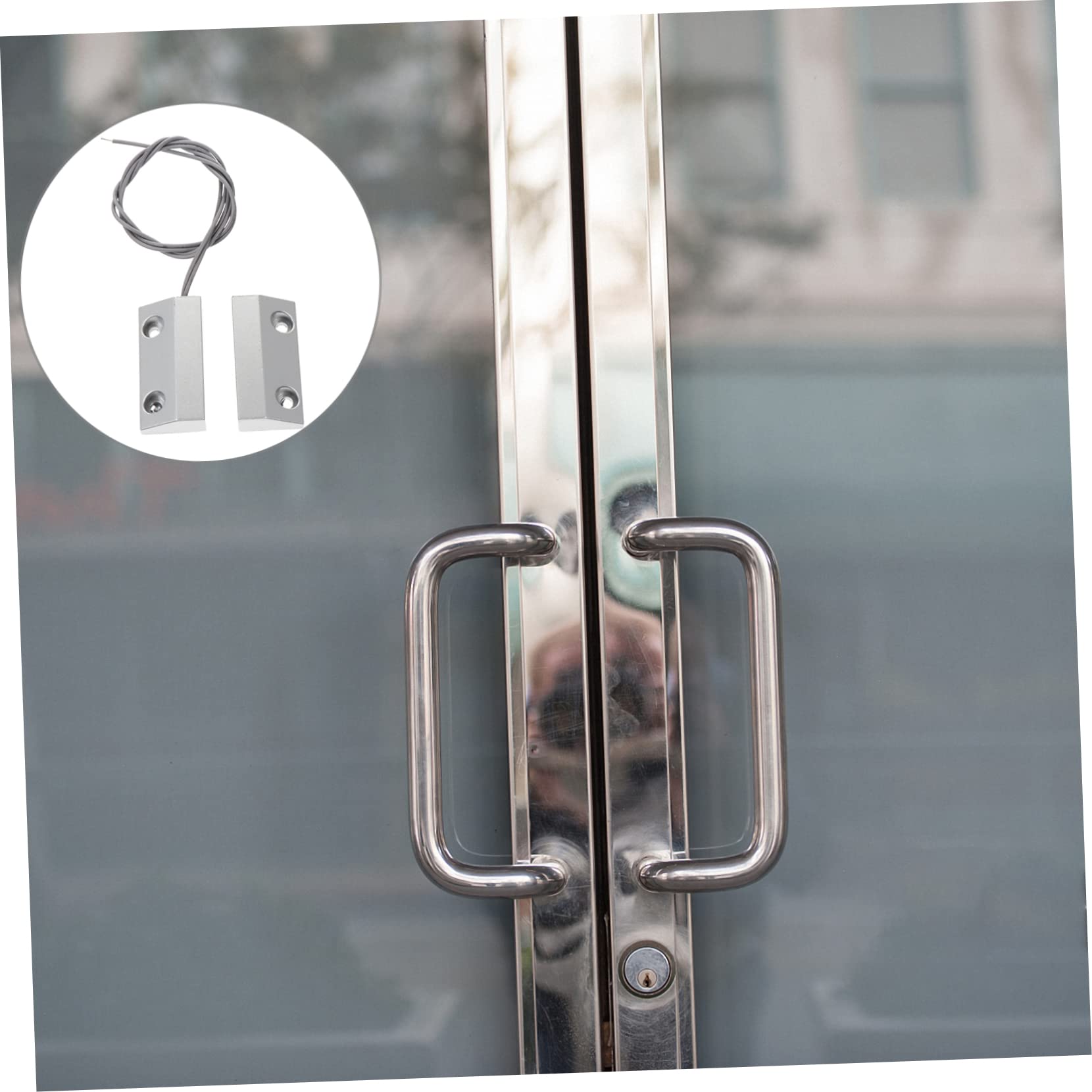 DOITOOL 3 Ensembles capteur Alarm Door Sensor Filaire magnétique Aimant équipement de Dispositif de détection Alliage de Zinc Silver