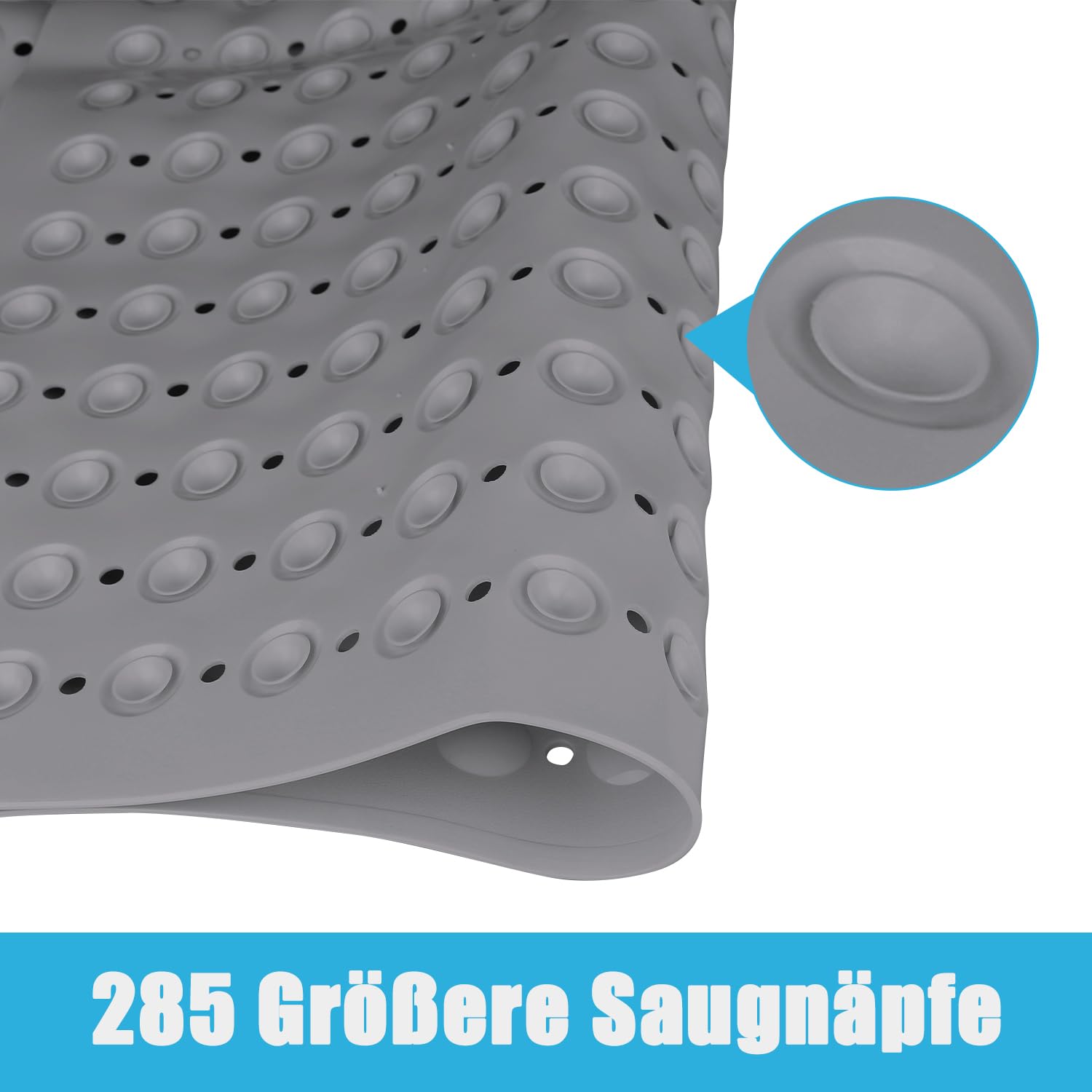 Antislip Douchemat 80x80cm - Met Zuignappen, Machinewasbaar & Schimmelbestendig