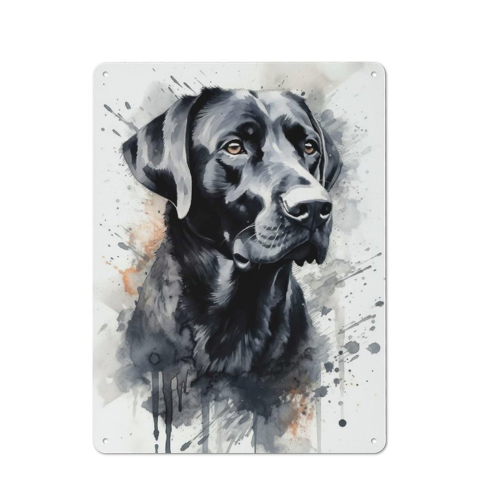 Junmoney Labrador Retriever Dog Art Vintage Metal Sign 40X30cm, Cafe Style Restaurant Wall Art For Takeaway, Bar, Kitchen Or Counter Area