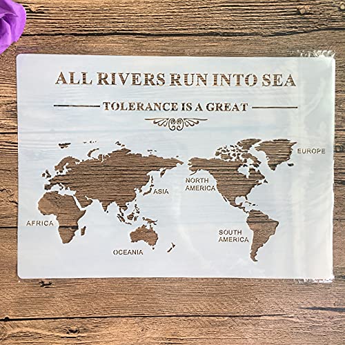 Plantillas reutilizables para pintar sobre madera, tamaño A4, 29 x 21 cm, para manualidades,...