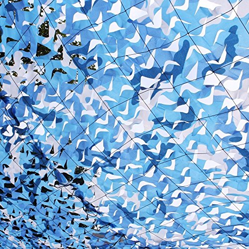 XUE Tarnnetz Blau für Jagd Wildtier Fotografie Sonnenschutz Camping Camouflage Deko 1,5x2M 2x2M 1,5x3M 2x3M 1,5x5M 2x4M… – Bild 3