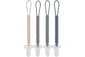 Silicone Pacifier Clips | Woven Rope Shape Holders