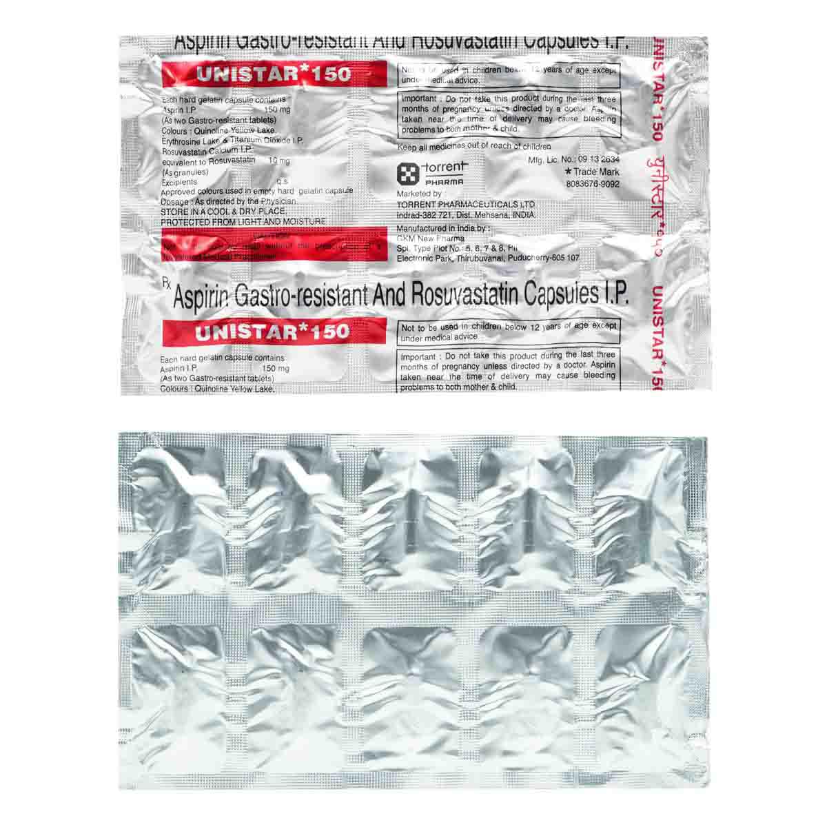 Unistar 10/150 mg - Strip of 10 Capsules