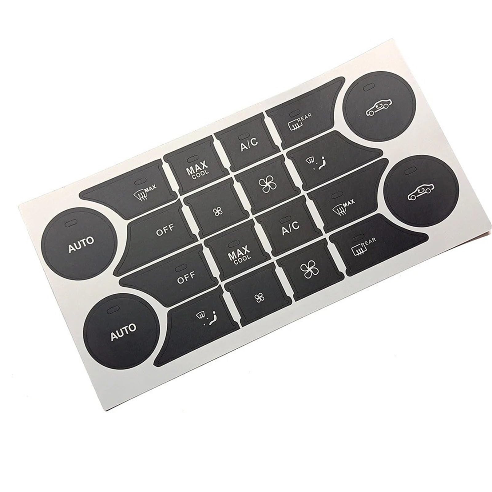 Car Interior Button Sticker Compatible with Benz for GLK for Class for X204 2008-2013 Interior Button Stickers Car Air Conditioner Climate AC Switch Repair Decal Sticker(Size2)